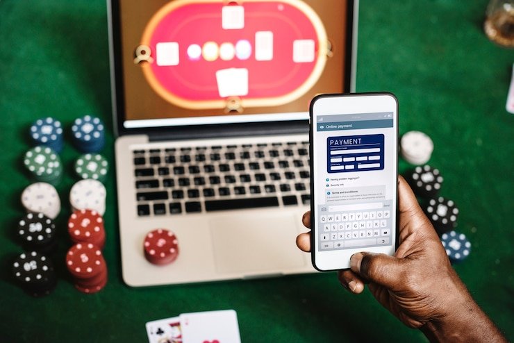 Antarmuka pengguna saat bermain Gaple Online di bola222
